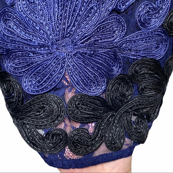 JS Collection Contrast Soutache Sheath Dress - Picture 8 of 14